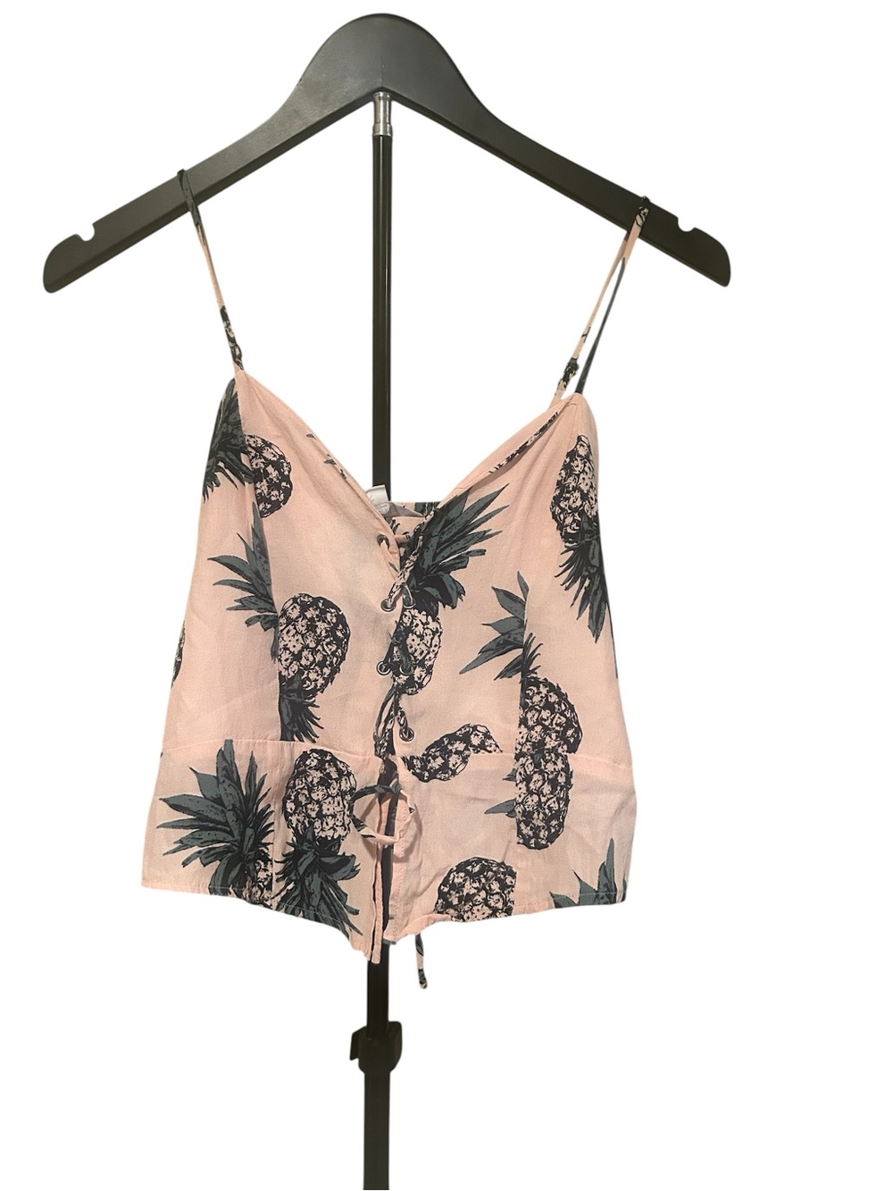 BB Dakota Pink Pineapple-Print Spaghetti Strap Cami